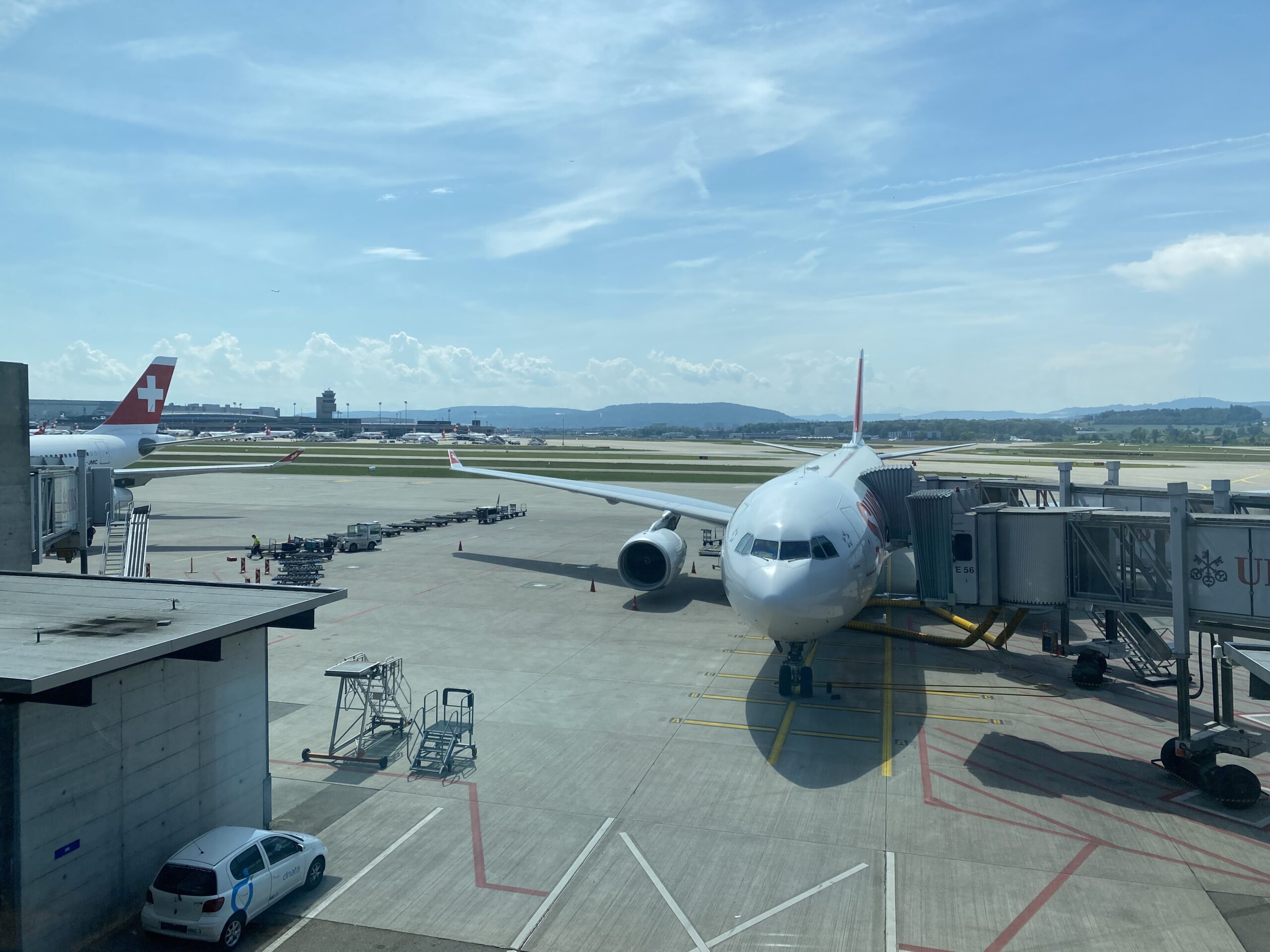 Swiss Maschine am Flughafen Zürich