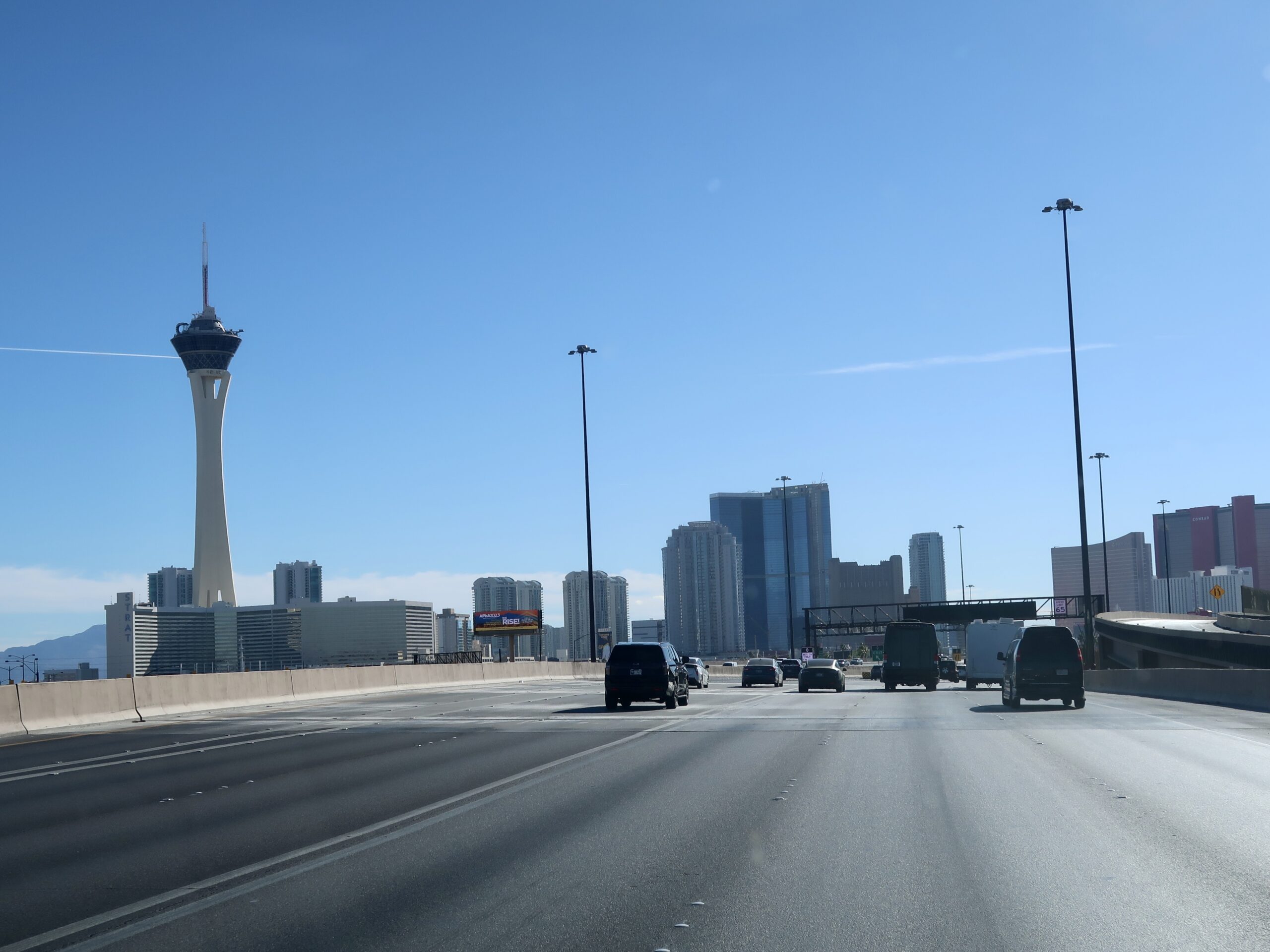 Kurze Fahrt durch Vegas
